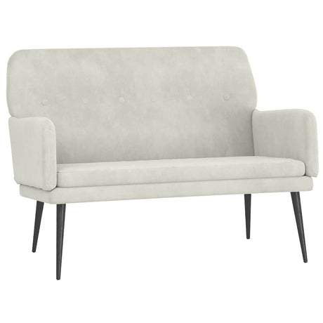 Vidaxl bankje 108x79x79 cm fluweel crèmekleurig