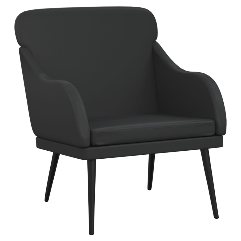 Vidaxl fauteuil 63x76x80 cm kunstleer zwart