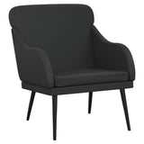 Vidaxl fauteuil 63x76x80 cm kunstleer zwart