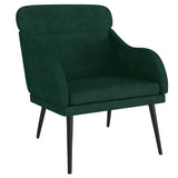Vidaxl fauteuil 63x76x80 cm fluweel donkergroen