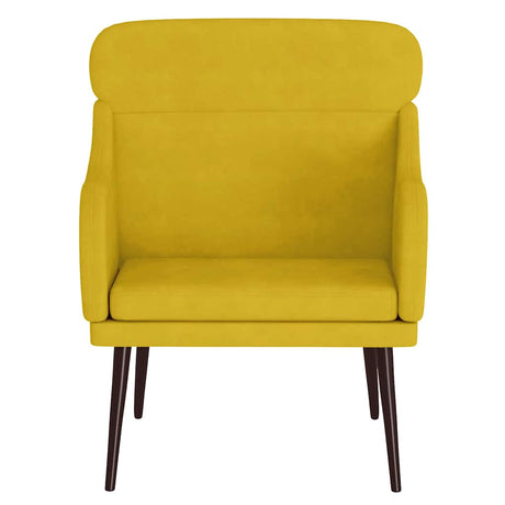 Vidaxl fauteuil 63x76x80 cm fluweel geel