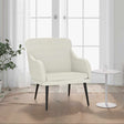 Vidaxl fauteuil 63x76x80 cm fluweel crèmekleurig