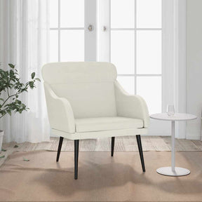 Vidaxl fauteuil 63x76x80 cm fluweel crèmekleurig