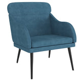 Vidaxl fauteuil 63x76x80 cm fluweel blauw