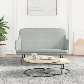Vidaxl bankje 110x76x80 cm fluweel lichtgrijs