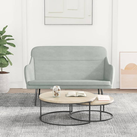 Vidaxl bankje 110x76x80 cm fluweel lichtgrijs