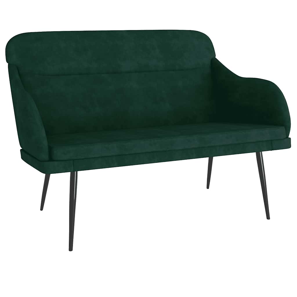 Vidaxl bankje 110x76x80 cm fluweel donkergroen