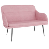 Vidaxl bankje 110x76x80 cm fluweel roze