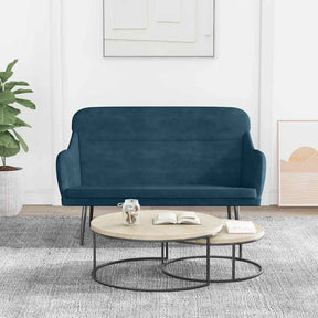 Vidaxl bankje 110x76x80 cm fluweel blauw