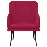 Vidaxl fauteuil 63x76x80 cm fluweel wijnrood