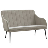 Vidaxl bankje 110x76x80 cm fluweel lichtgrijs