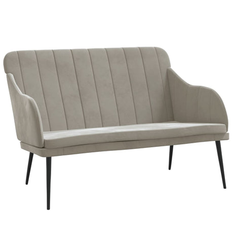 Vidaxl bankje 110x76x80 cm fluweel lichtgrijs