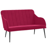 Vidaxl bankje 110x76x80 cm fluweel wijnrood