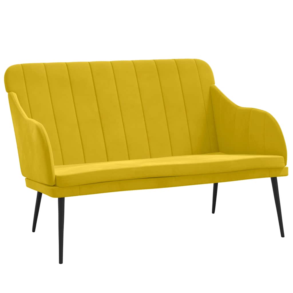 Vidaxl bankje 110x76x80 cm fluweel geel