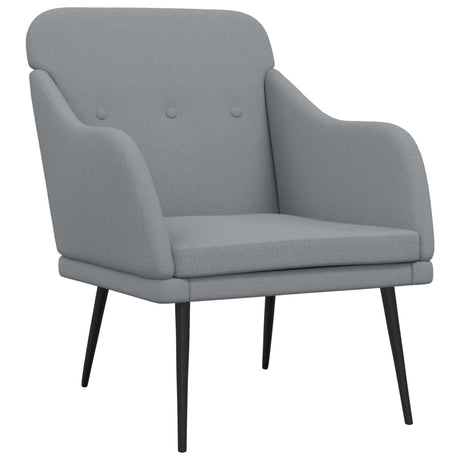 Vidaxl fauteuil 63x76x80 cm stof lichtgrijs
