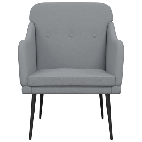 Vidaxl fauteuil 63x76x80 cm stof lichtgrijs