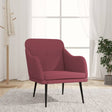 Vidaxl fauteuil 63x76x80 cm stof wijnrood