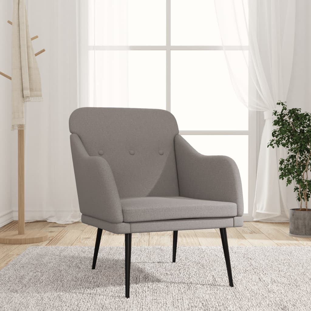 Vidaxl fauteuil 63x76x80 cm stof taupe
