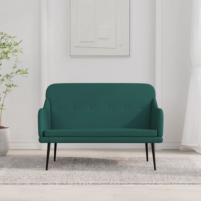 Vidaxl bankje 110x76x80 cm stof donkergroen