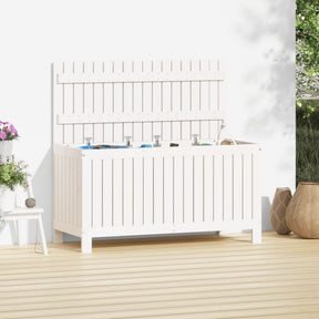 Vidaxl tuinbox 115x49x60 cm massief grenenhout wit