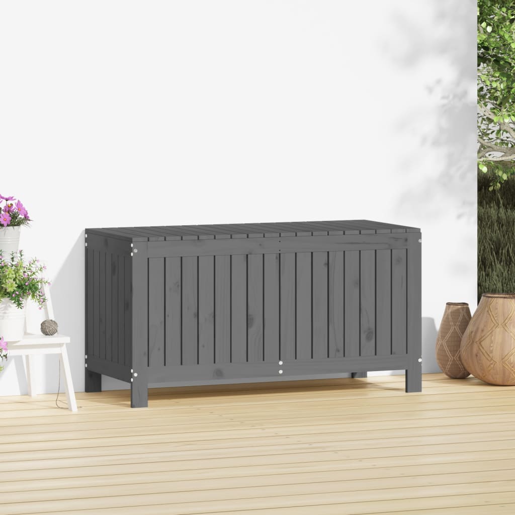 Vidaxl tuinbox 115x49x60 cm massief grenenhout grijs