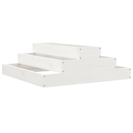 Donica Vidaxx 80x80x27 cm z litego drewna sosnowego w kolorze białym