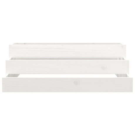 Donica Vidaxx 80x80x27 cm z litego drewna sosnowego w kolorze białym