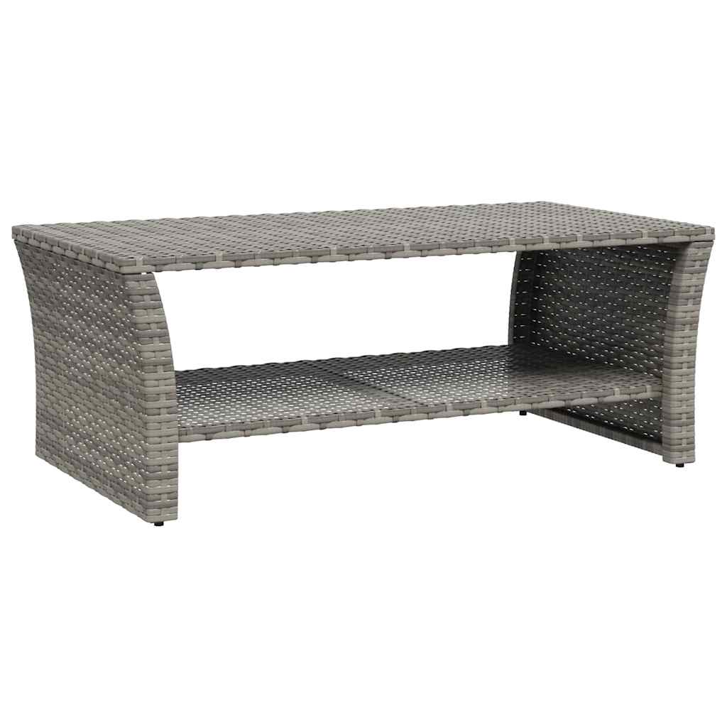 Vidaxl salontafel 100x50x40 cm poly rattan grijs