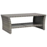 Vidaxl salontafel 100x50x40 cm poly rattan grijs
