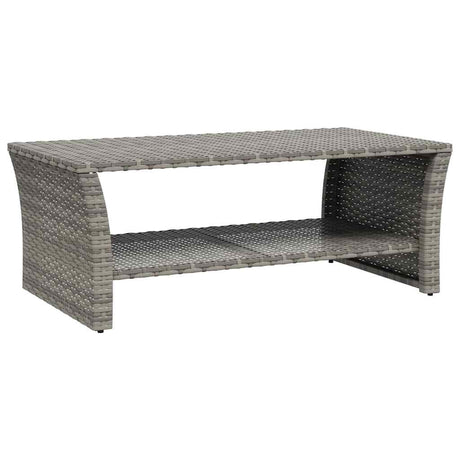 Vidaxl salontafel 100x50x40 cm poly rattan grijs