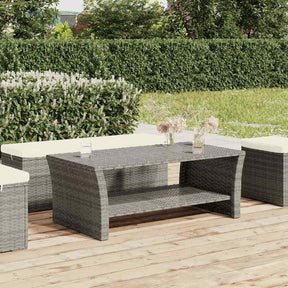Vidaxl salontafel 100x50x40 cm poly rattan grijs