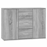 Vidaxl dressoir 91x29,5x65 cm bewerkt hout grijs sonoma eikenkleurig