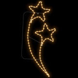 Vidaxl lichtkabels 8 st stervormig 125,5x53x4,5 cm warmwit