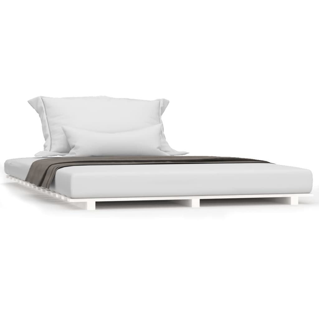 Vidaxl bedframe massief grenenhout wit 140x200 cm