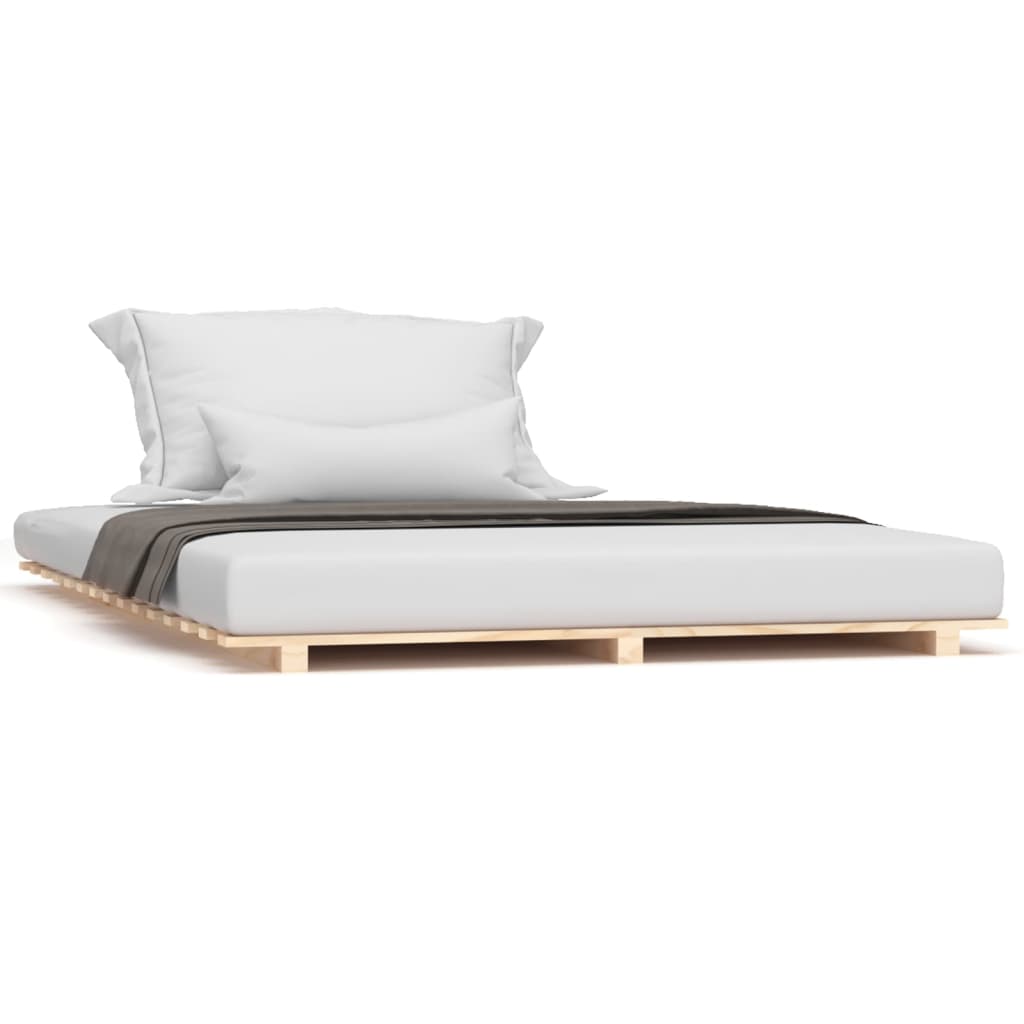 Vidaxl bedframe massief grenenhout 140x190 cm