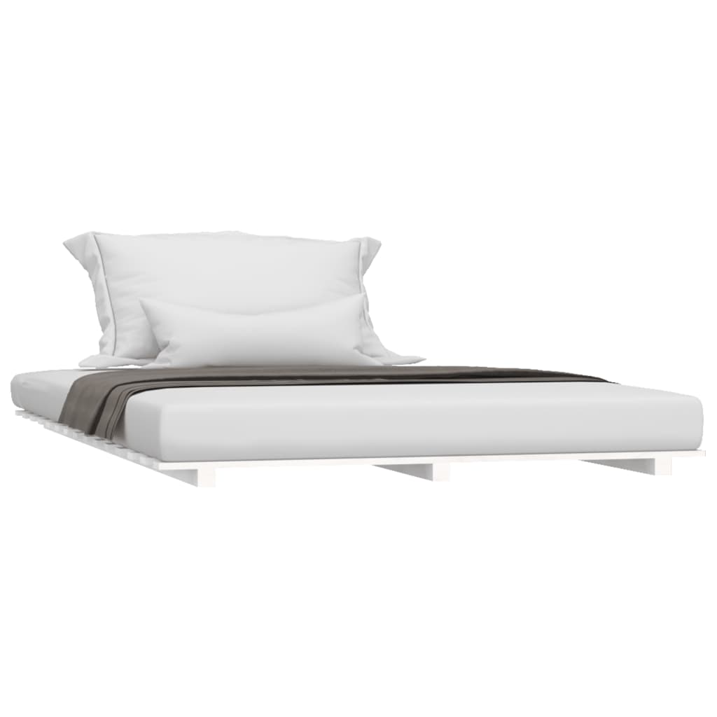 Vidaxl bedframe massief grenenhout wit 140x190 cm