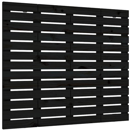 Vidaxl hoofdbord wandmontage 96x3x91,5 cm massief grenenhout zwart