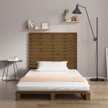 Vidaxl hoofdbord wandmontage 126x3x91,5 cm grenenhout honingbruin