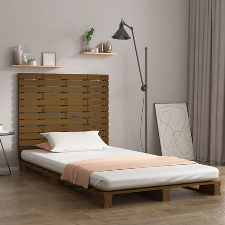 Vidaxl hoofdbord wandmontage 126x3x91,5 cm grenenhout honingbruin