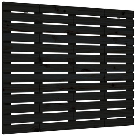 Vidaxl hoofdbord wandmontage 126x3x91,5 cm massief grenenhout zwart