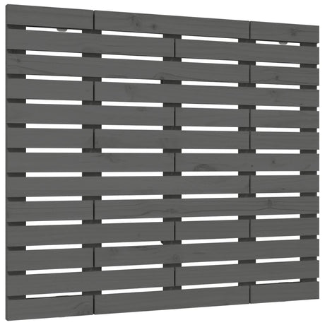 Vidaxl hoofdbord wandmontage 146x3x91,5 cm massief grenenhout grijs