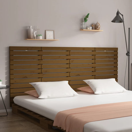 Vidaxl hoofdbord wandmontage 156x3x91,5 cm grenenhout honingbruin