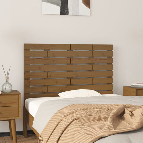 Vidaxl hoofdbord wandmontage 106x3x63 cm grenenhout honingbruin