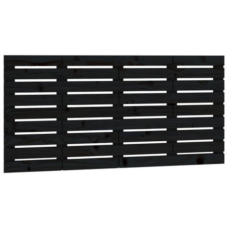 Vidaxl hoofdbord wandmontage 126x3x63 cm massief grenenhout zwart