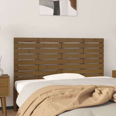 Vidaxl hoofdbord wandmontage 156x3x63 cm grenenhout honingbruin