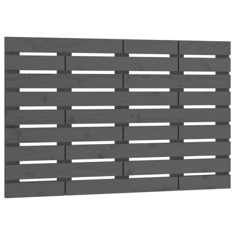Vidaxl hoofdbord wandmontage 81x3x63 cm massief grenenhout grijs