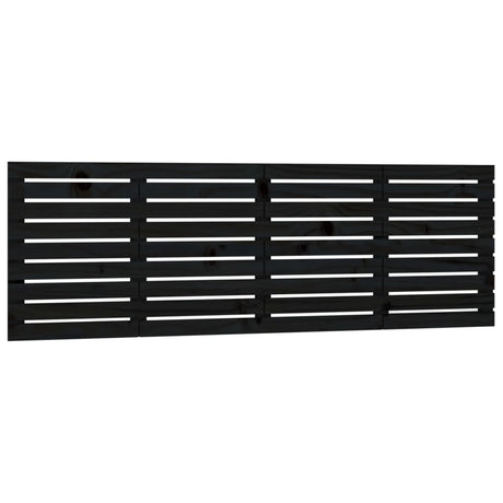 Vidaxl hoofdbord wandmontage 166x3x63 cm massief grenenhout zwart