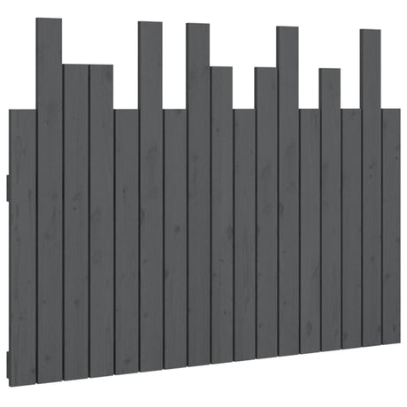Vidaxl hoofdbord wandmontage 108x3x80 cm massief grenenhout grijs