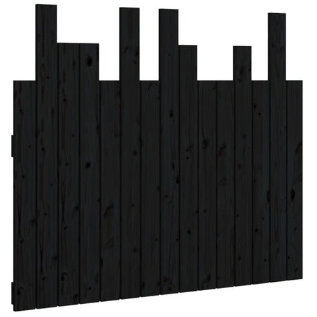 Vidaxl hoofdbord wandmontage 95,5x3x80 cm massief grenenhout zwart