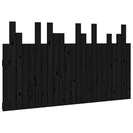 Vidaxl hoofdbord wandmontage 146,5x3x80 cm massief grenenhout zwart